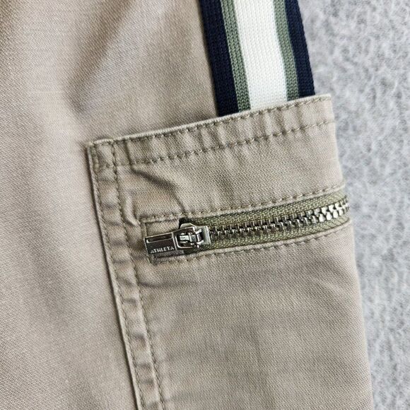 Athleta Pants Womens 2 Beige Summit Cargo Pant Tuxedo Striped Nautical Beach - Picture 6 of 16